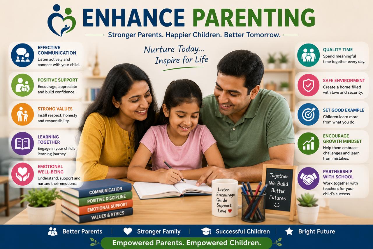 Parents supporting their child's learning